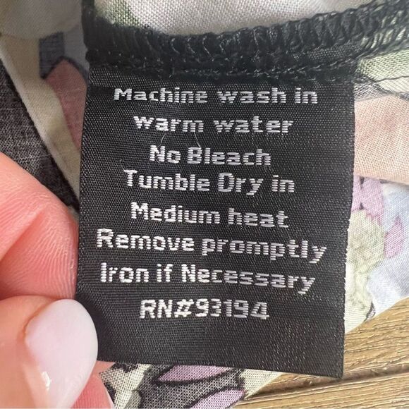 David Carey Originals New Orleans Camp Shirt Black Mens Medium Button Up - Picture 4 of 4